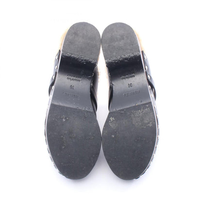 HERMES Carlotta Kelly Buckle Clog Sandals Size 36