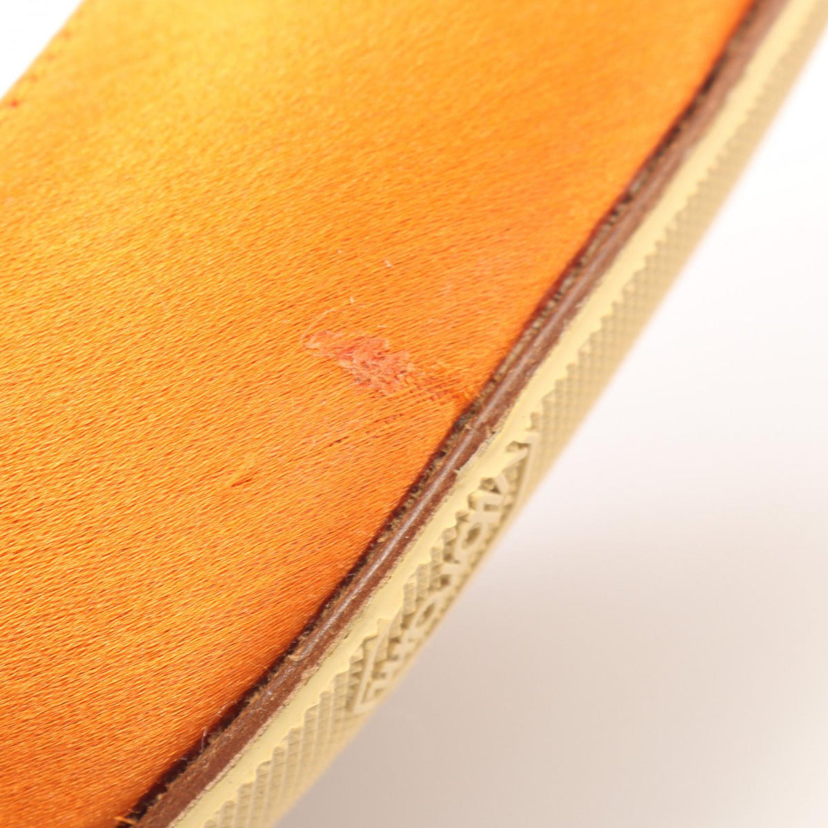 MANOLO BLAHNIK HANGISI Fabric Heels Orange Size 35