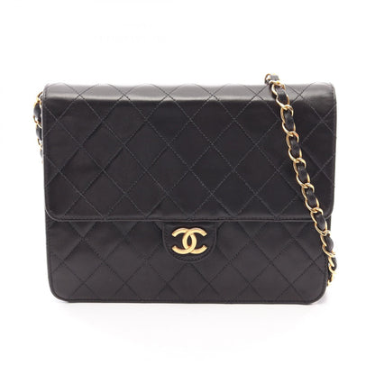 CHANEL Matelasse Single Black Lambskin Shoulder Bag