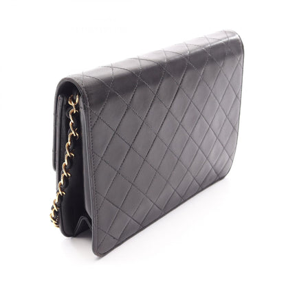 CHANEL Matelasse Single Black Lambskin Shoulder Bag