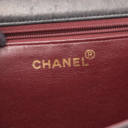 CHANEL Matelasse Single Black Lambskin Shoulder Bag