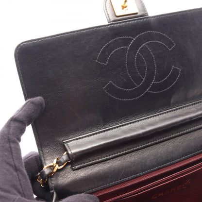 CHANEL Matelasse Single Black Lambskin Shoulder Bag