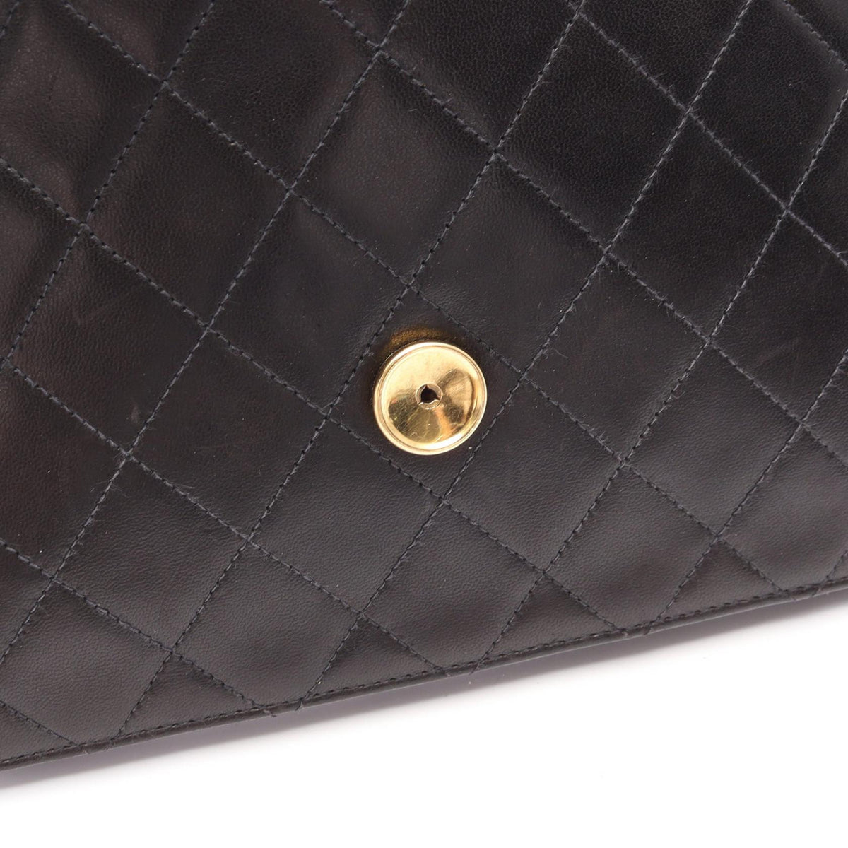 CHANEL Matelasse Single Black Lambskin Shoulder Bag