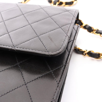 CHANEL Matelasse Single Black Lambskin Shoulder Bag