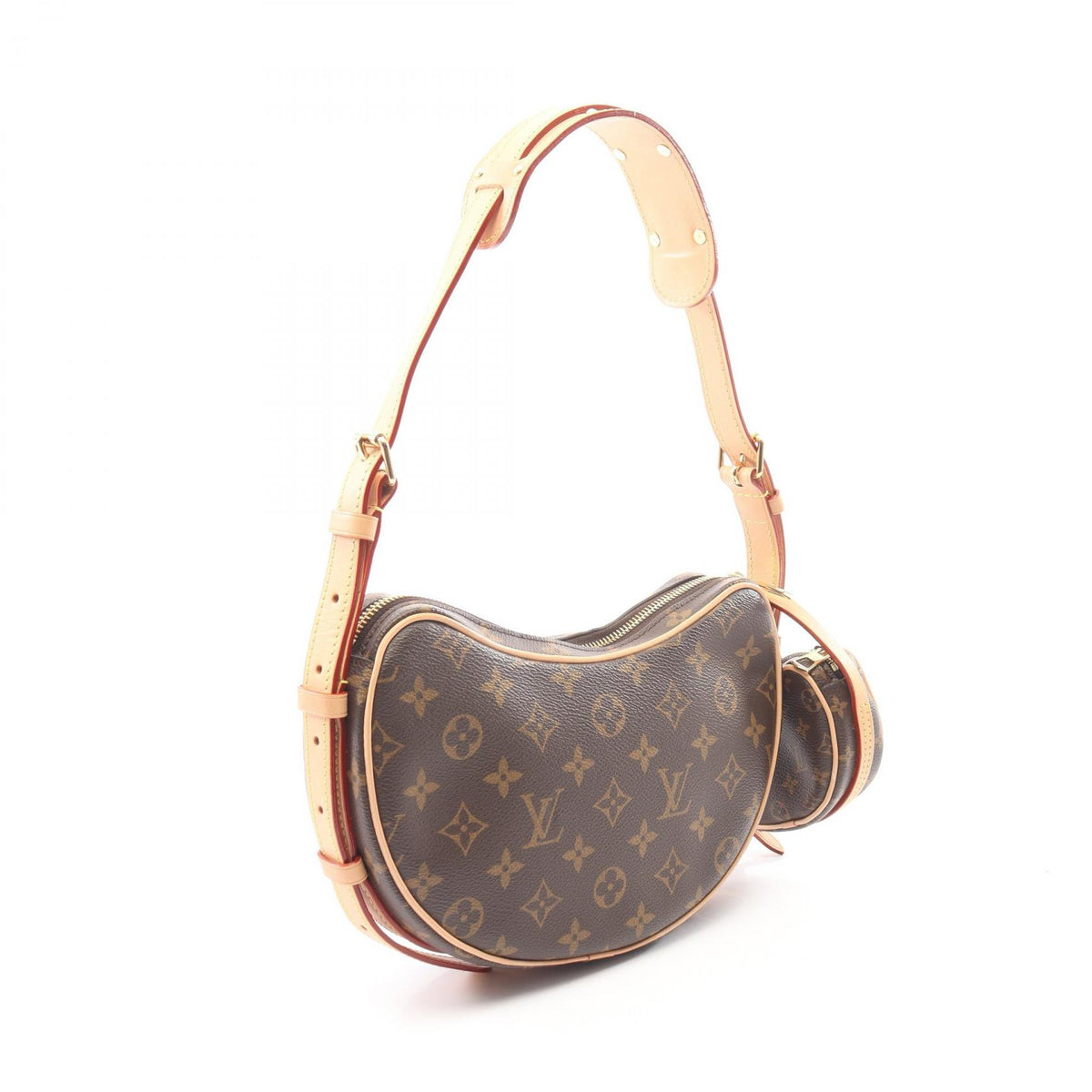 LOUIS VUITTON Croissant Monogram Bag Brown