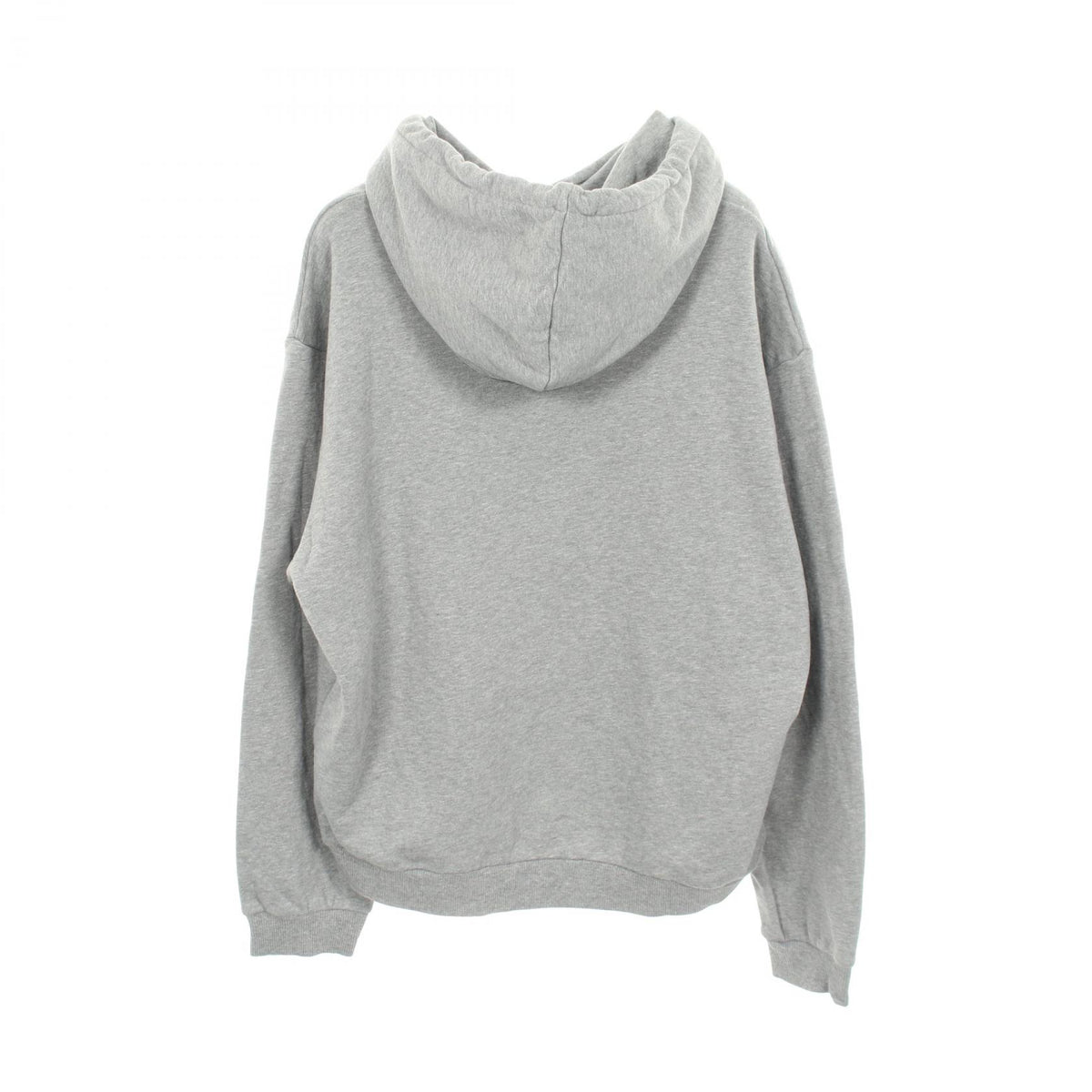 CELINE Flocked Logo Cotton Hoodie Gray Size XL