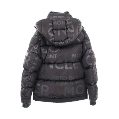 MONCLER TARENTAISE Down Fur Hood Nylon Jacket Black Size 1