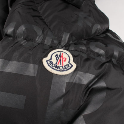 MONCLER TARENTAISE Down Fur Hood Nylon Jacket Black Size 1
