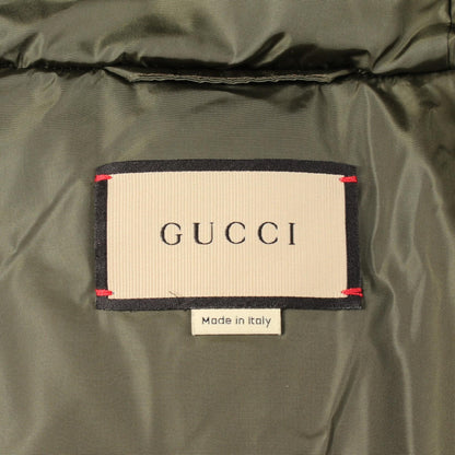 GUCCI Jumbo GG Hooded Nylon Down Jacket Khaki Size 44