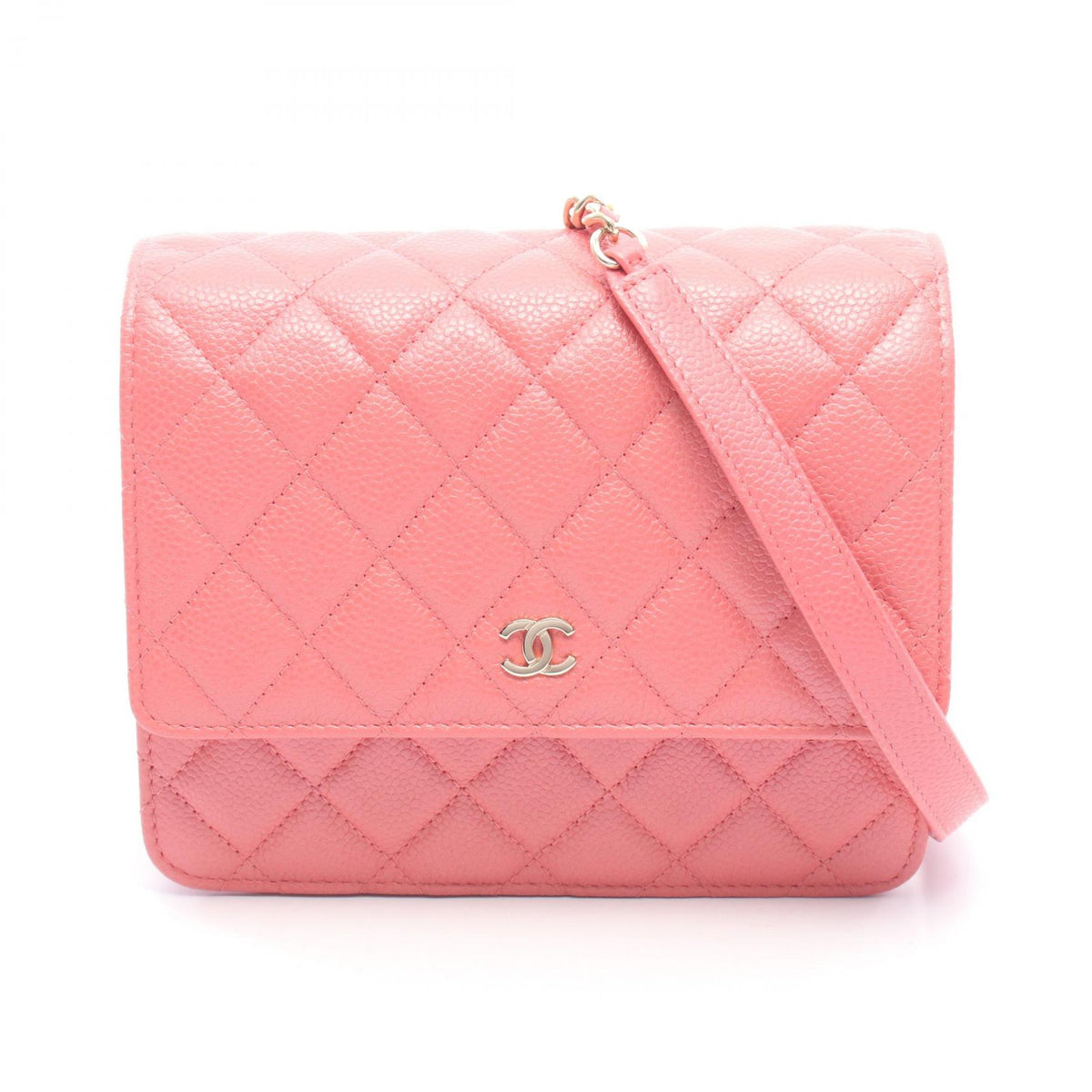 CHANEL Matelasse Caviar Skin Bag Pink