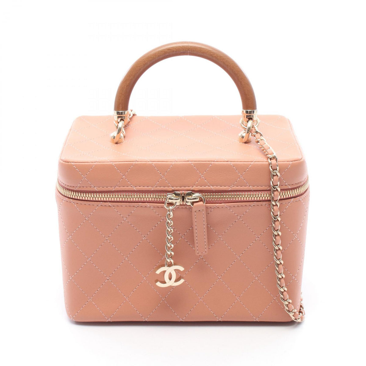 CHANEL Matelasse Leather Shoulder Gold HW Shoulder Bag