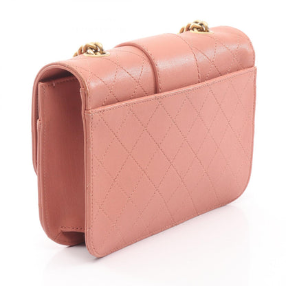 CHANEL Matelasse Leather Shoulder Bag Pink