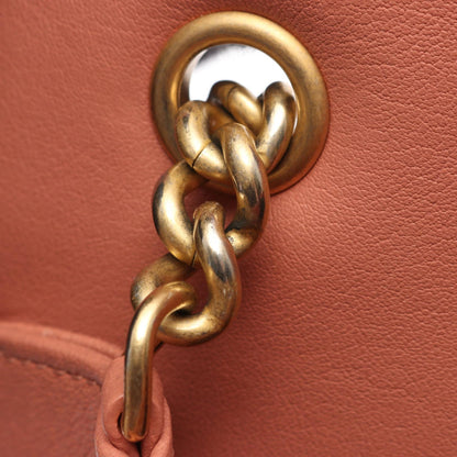 CHANEL Matelasse Leather Shoulder Bag Pink