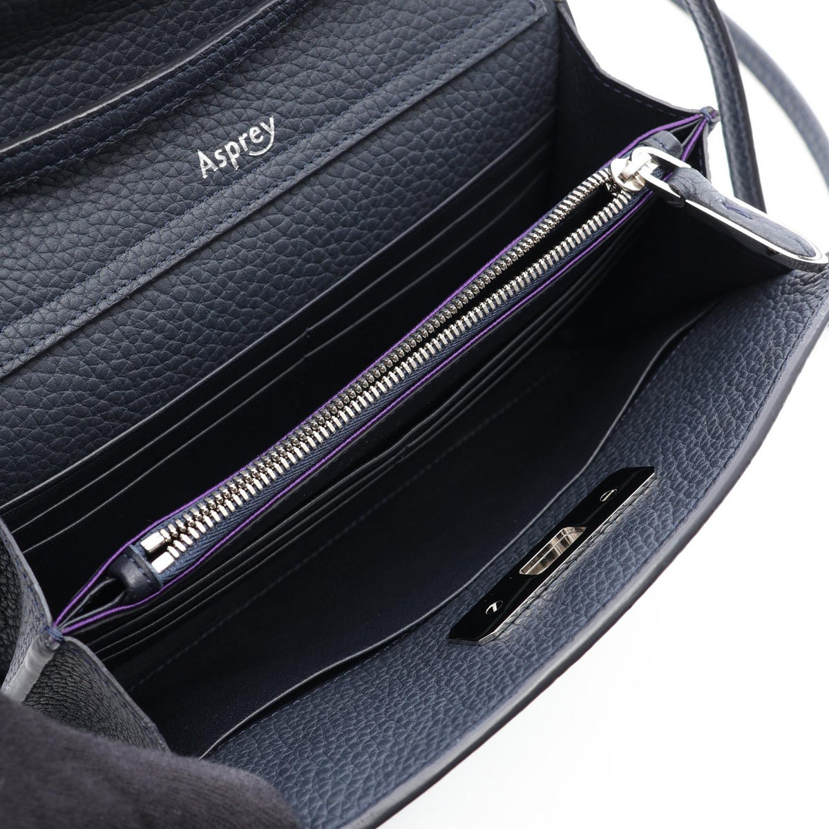 Asprey 1781 Pochette Leather Bag Blue
