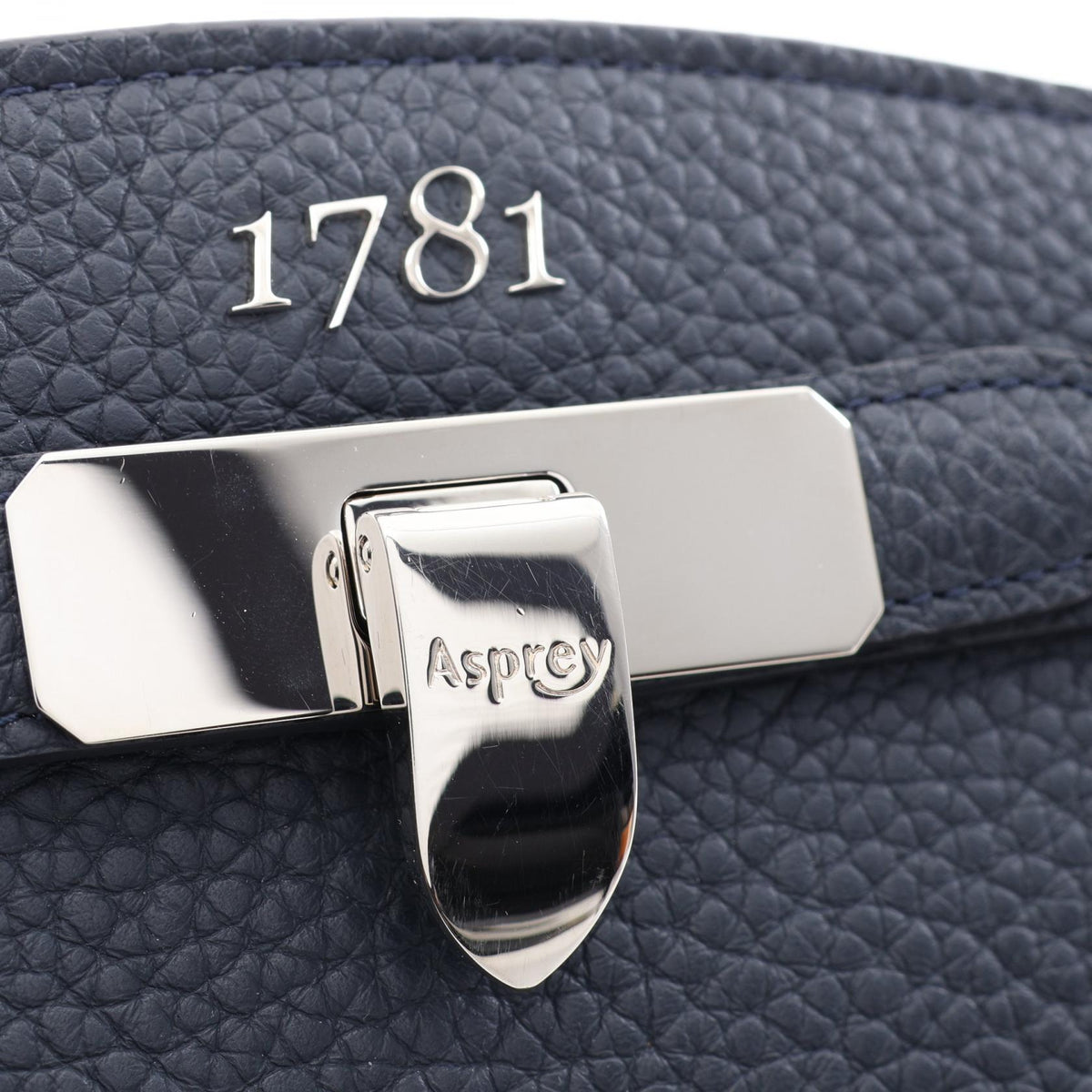 Asprey 1781 Pochette Leather Bag Blue