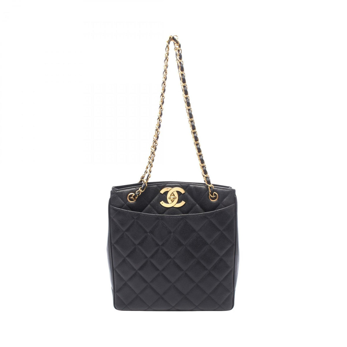 CHANEL Matelasse Caviar Skin Bag Black