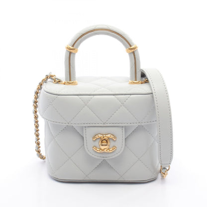 CHANEL Matelasse Vanity 2-Way Bag Blue