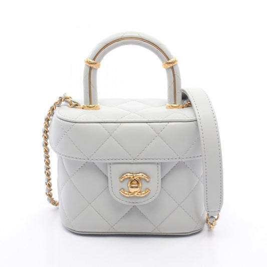 CHANEL Matelasse Vanity 2-Way Bag Blue