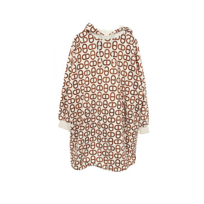 HERMES Chaine d'Ancre Hooded Long Cotton Dress Size 34