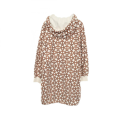 HERMES Chaine d'Ancre Hooded Long Cotton Dress Size 34