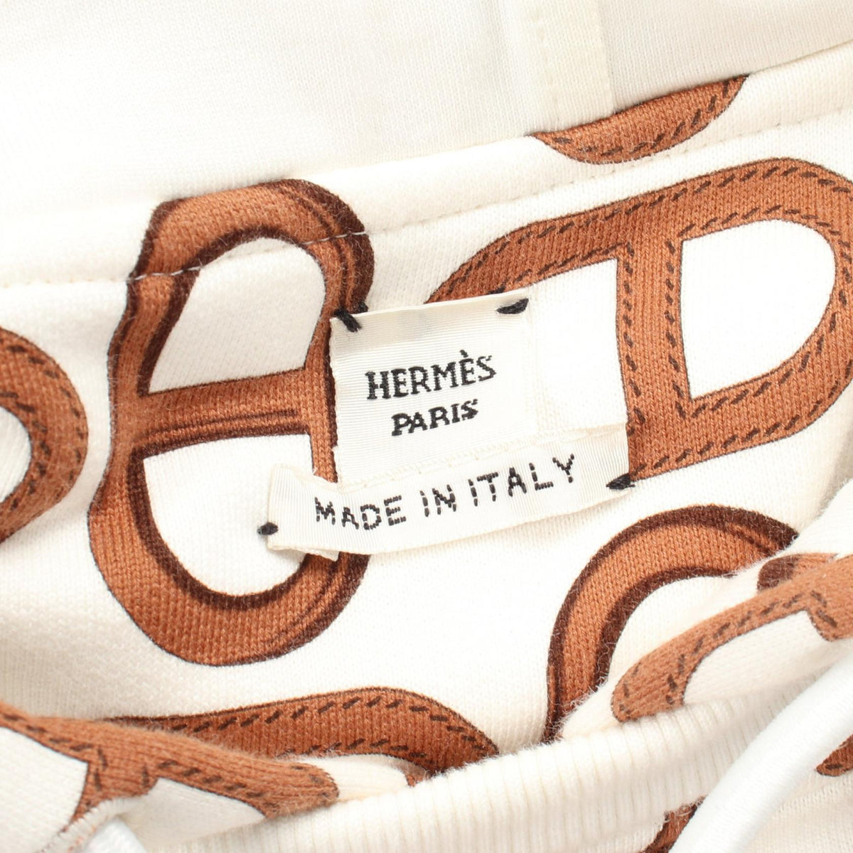 HERMES Chaine d'Ancre Hooded Long Cotton Dress Size 34