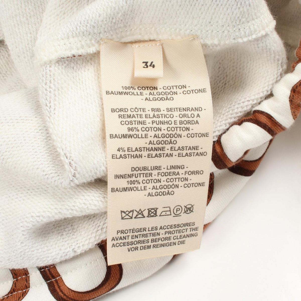 HERMES Chaine d'Ancre Hooded Long Cotton Dress Size 34