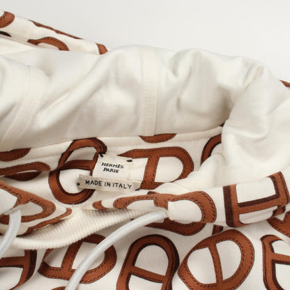 HERMES Chaine d'Ancre Hooded Long Cotton Dress Size 34