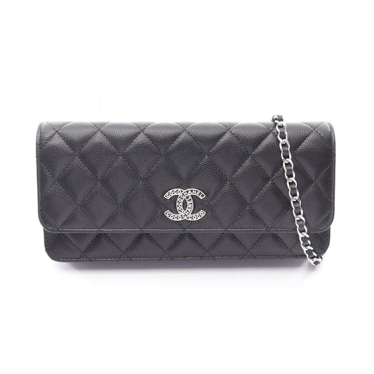 CHANEL Matelasse Caviar Skin Bag Black