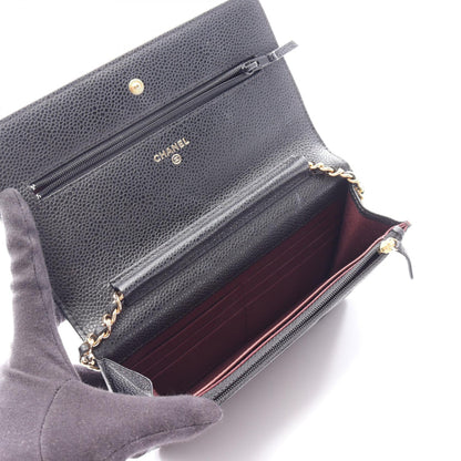CHANEL Matelasse Caviar Skin Bag Black