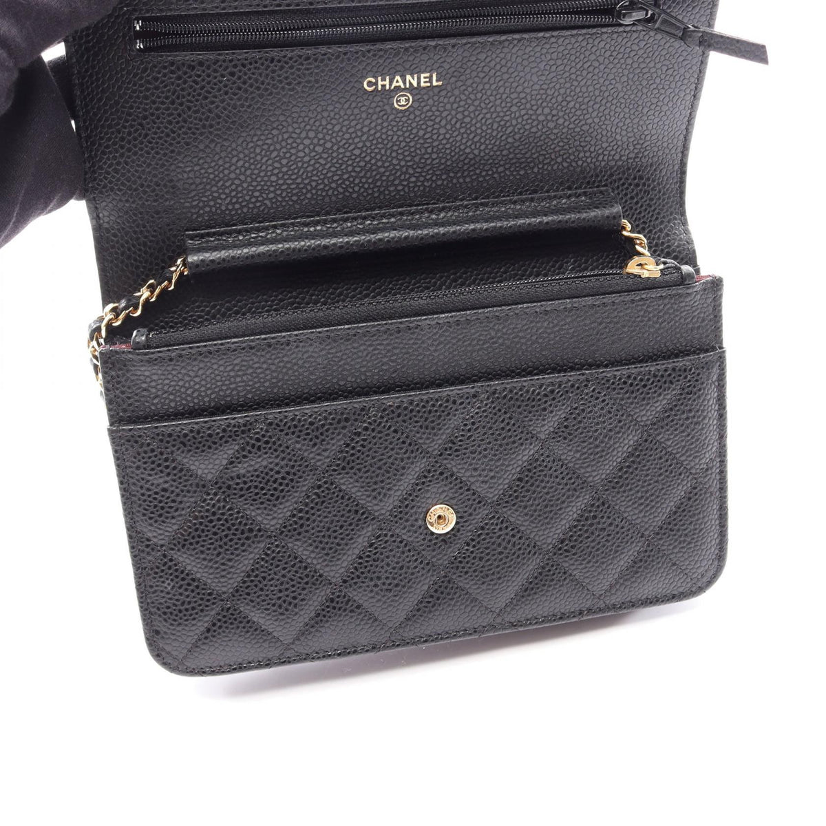 CHANEL Matelasse Caviar Skin Bag Black