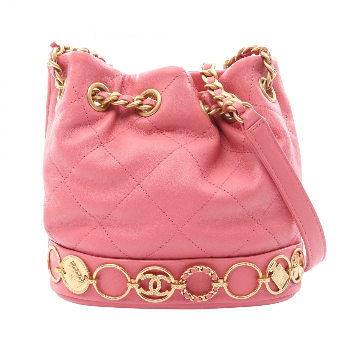 CHANEL Matelassé Lambskin Bag Pink