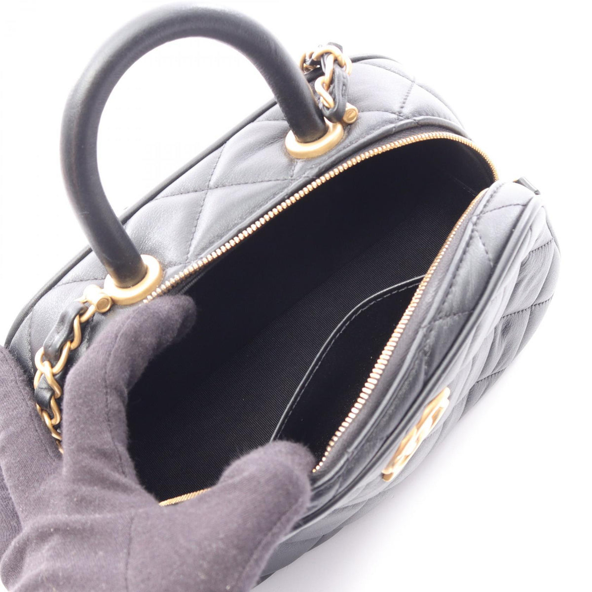 CHANEL Matelasse Mini Bowling Shoulder Bag