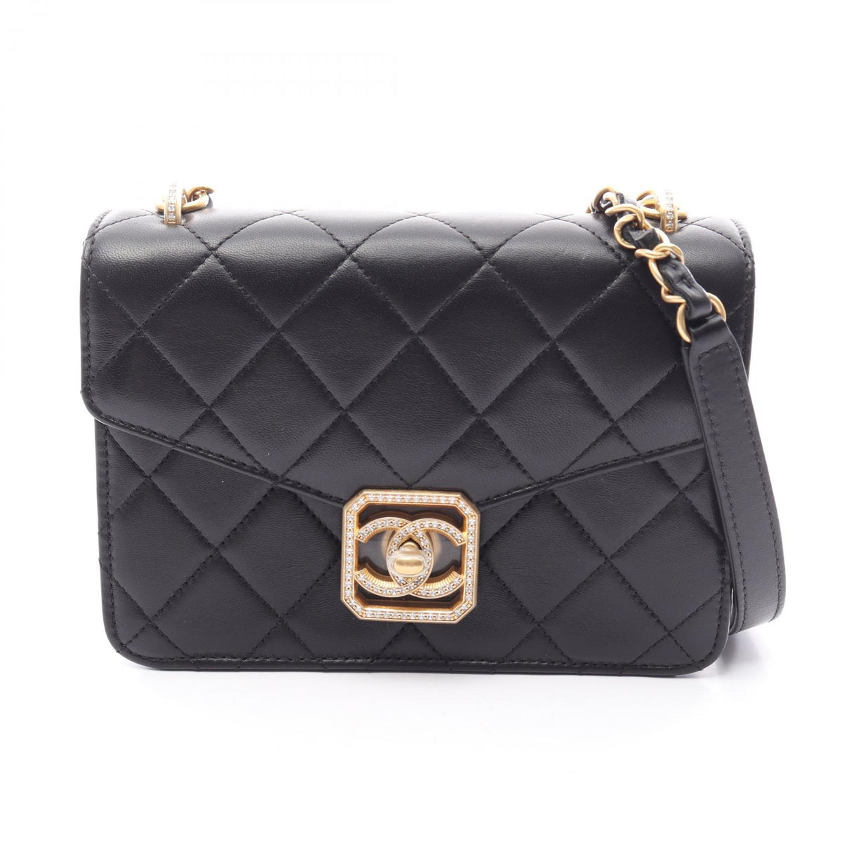 CHANEL Matelasse Lambskin Bag Black
