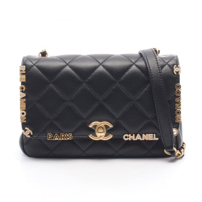 CHANEL Mini Flap Matelasse Bag Black