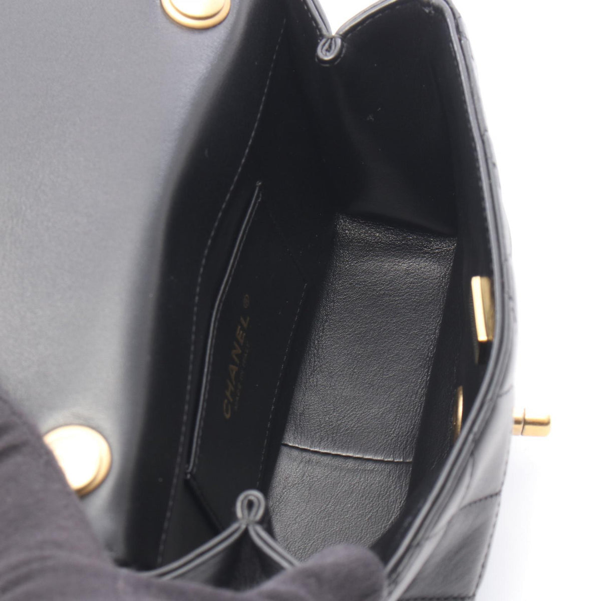 CHANEL Mini Flap Matelasse Bag Black