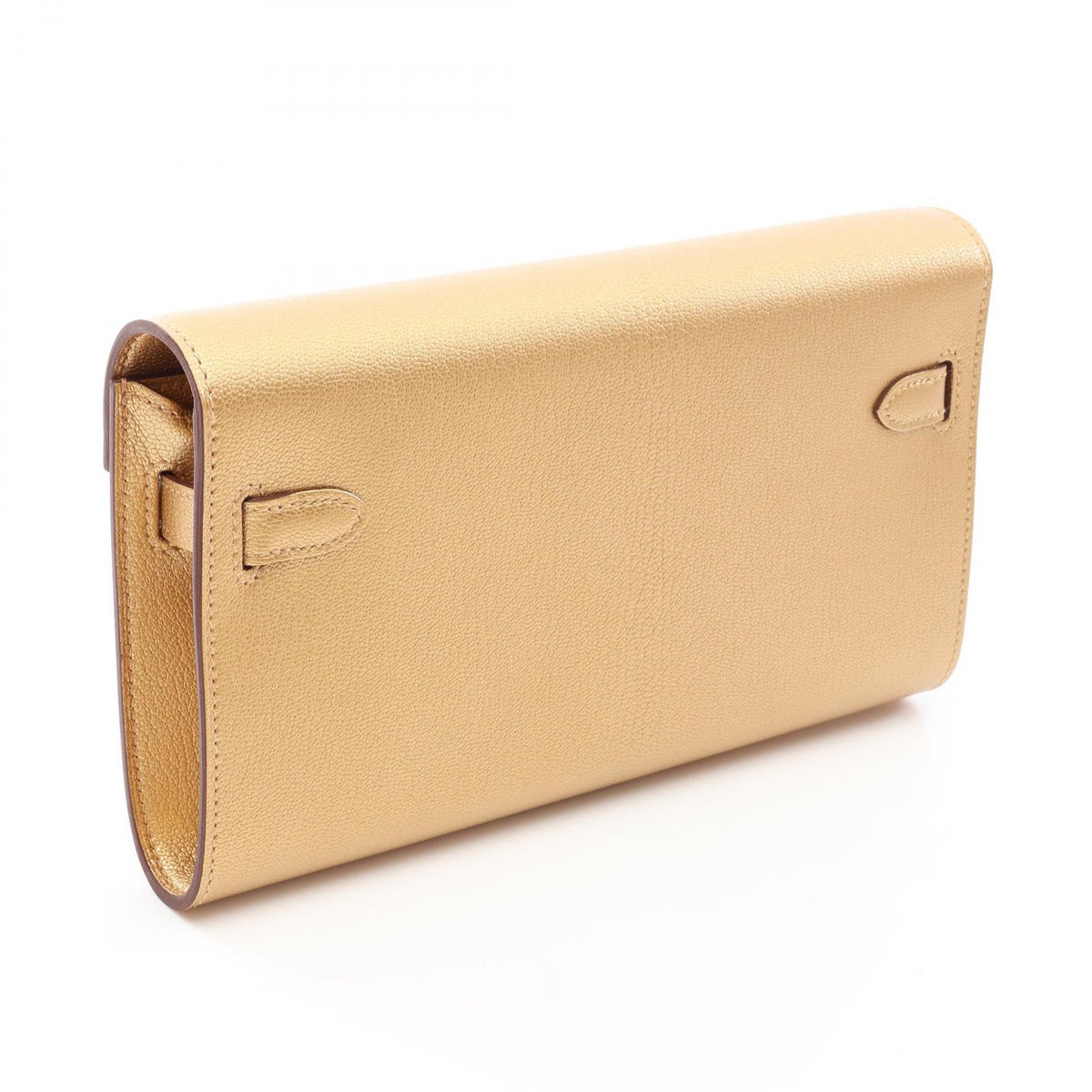 HERMES Kelly To Go Doré Chèvre Bag Gold
