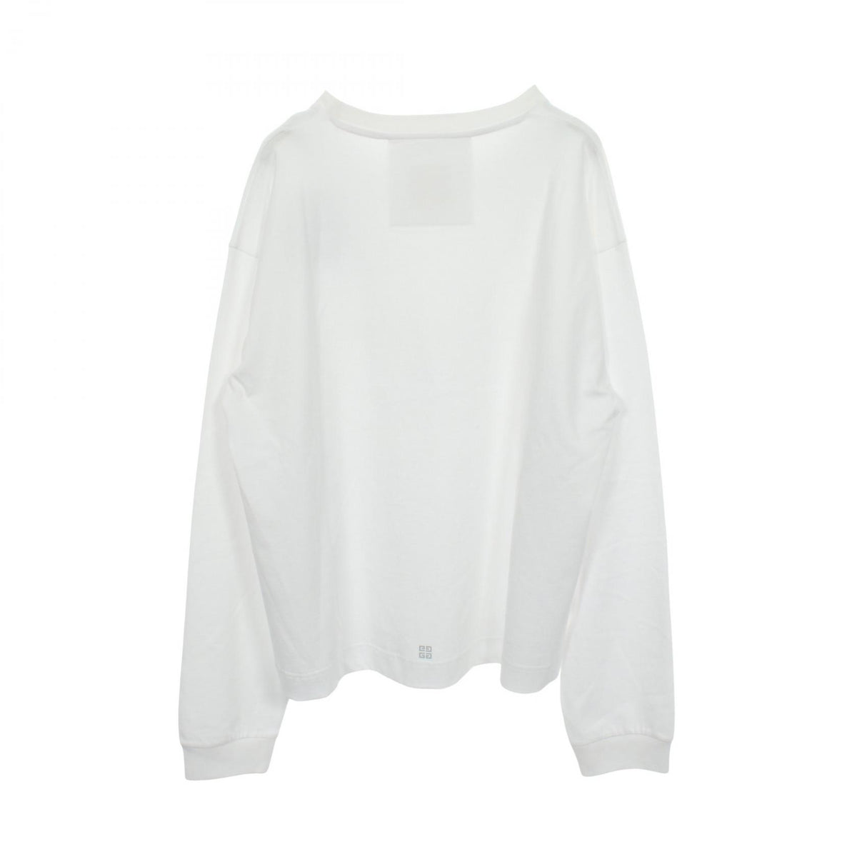 GIVENCHY Logo Print Cotton Long Sleeve T-Shirt White Size XL