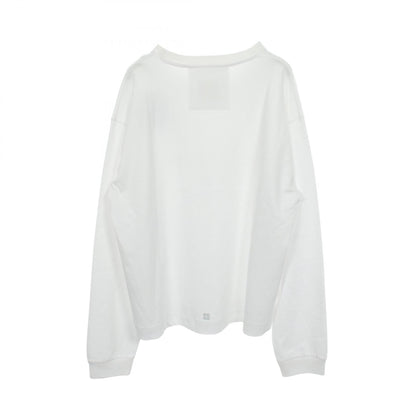 GIVENCHY Logo Print Cotton Long Sleeve T-Shirt White Size XL