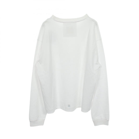 GIVENCHY Logo Print Cotton Long Sleeve T-Shirt White Size XL