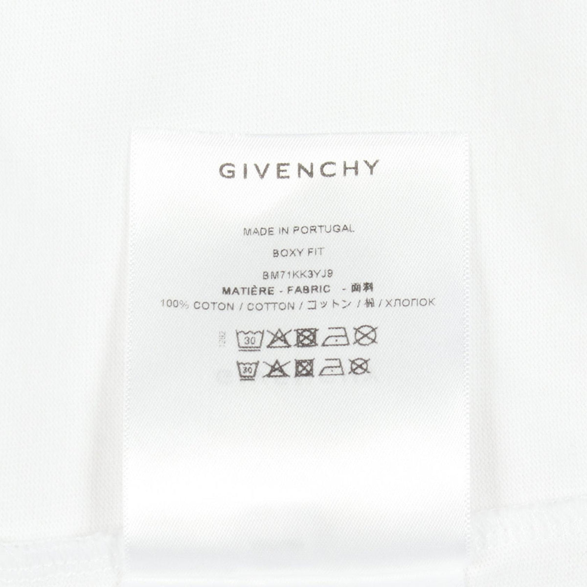GIVENCHY Logo Print Cotton Long Sleeve T-Shirt White Size XL
