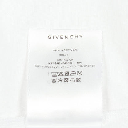 GIVENCHY Logo Print Cotton Long Sleeve T-Shirt White Size XL
