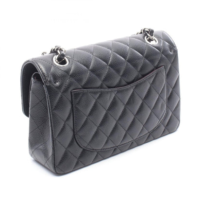 CHANEL Matelasse W Flap Shoulder Bag Black