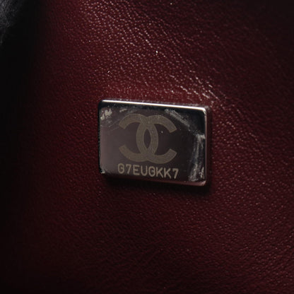 CHANEL Matelasse W Flap Shoulder Bag Black