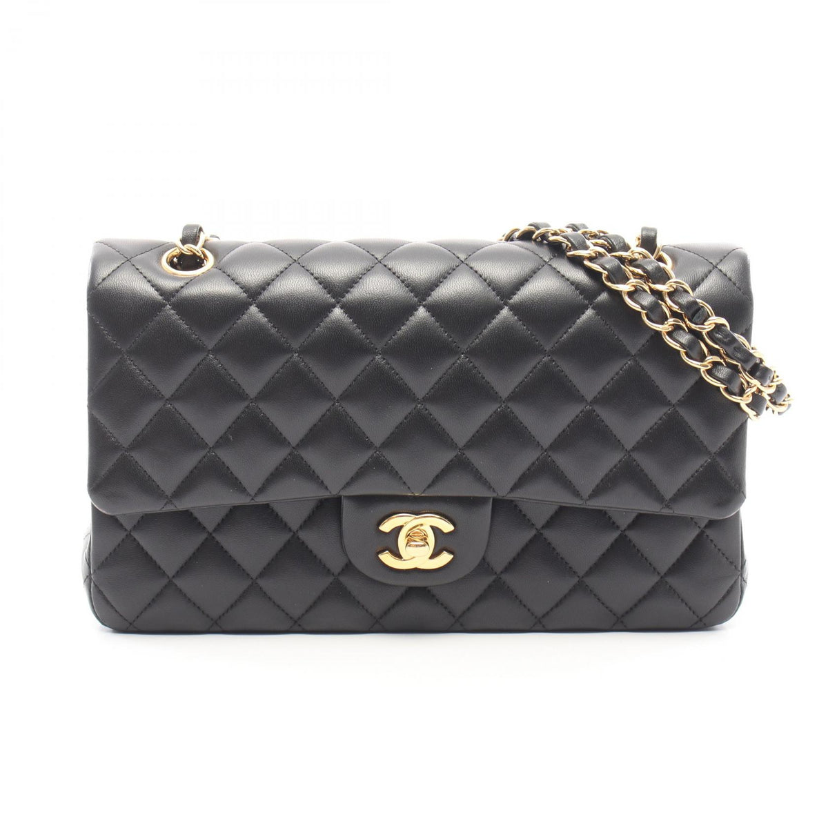 CHANEL Matelasse Double Flap Bag Black
