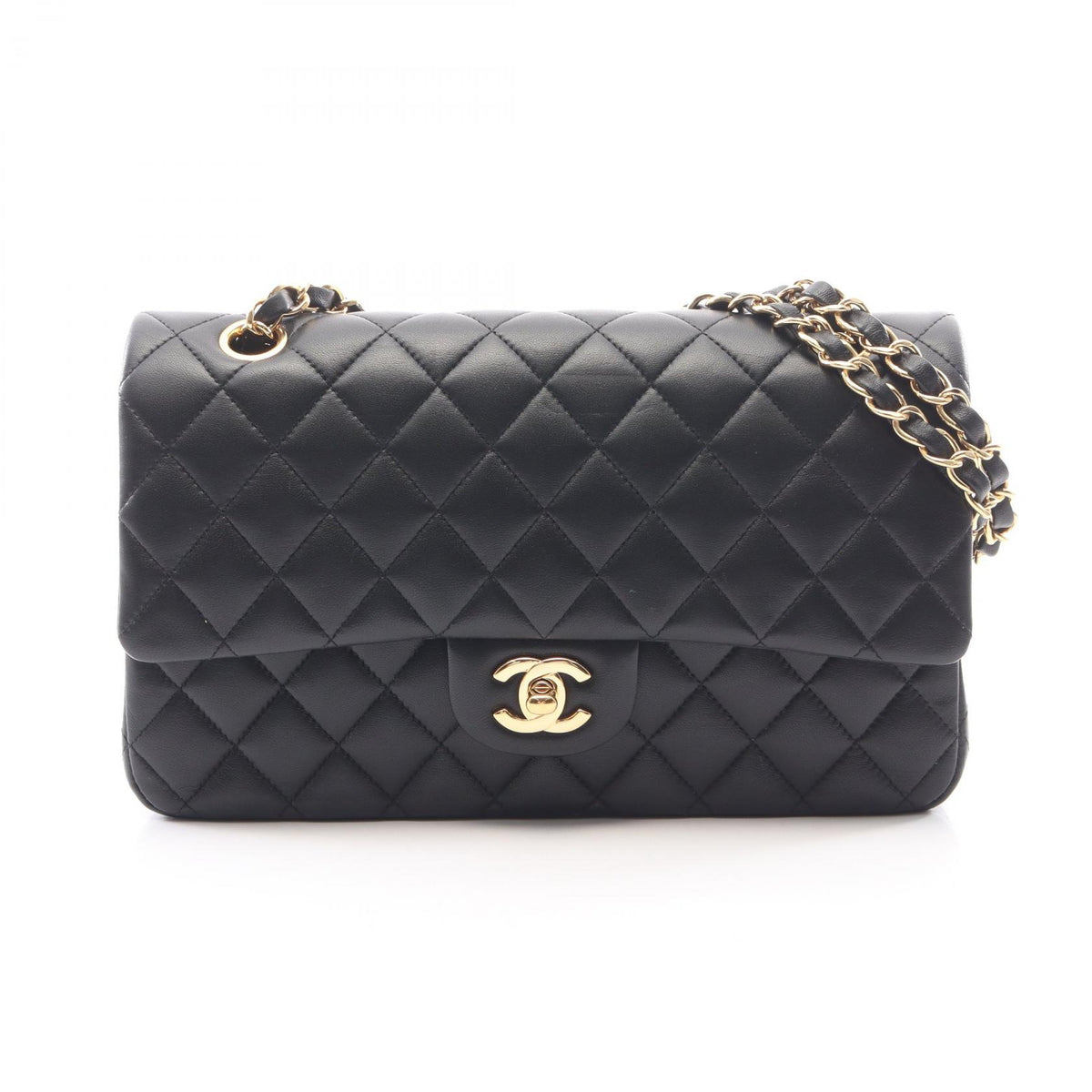 CHANEL Matelasse Double Flap Bag Black