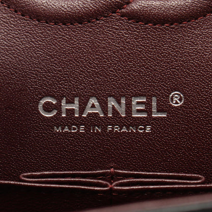 CHANEL Matelasse W Flap Lambskin Bag Black