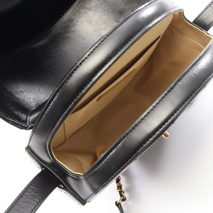 CHANEL Matelasse Round 2-Way Bag Black
