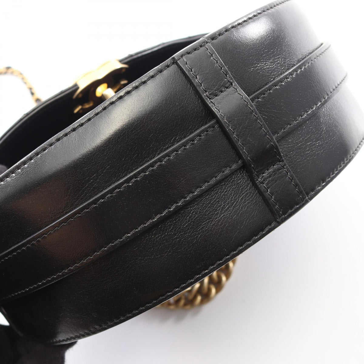 CHANEL Matelasse Round 2-Way Bag Black