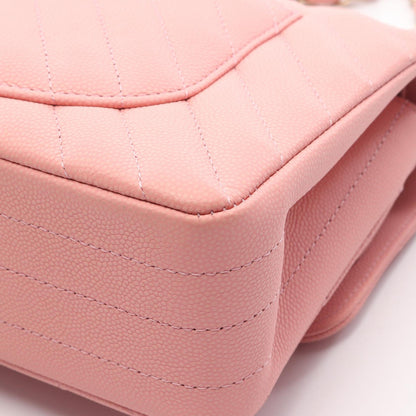 CHANEL Matelassé Double Flap Bag Pink