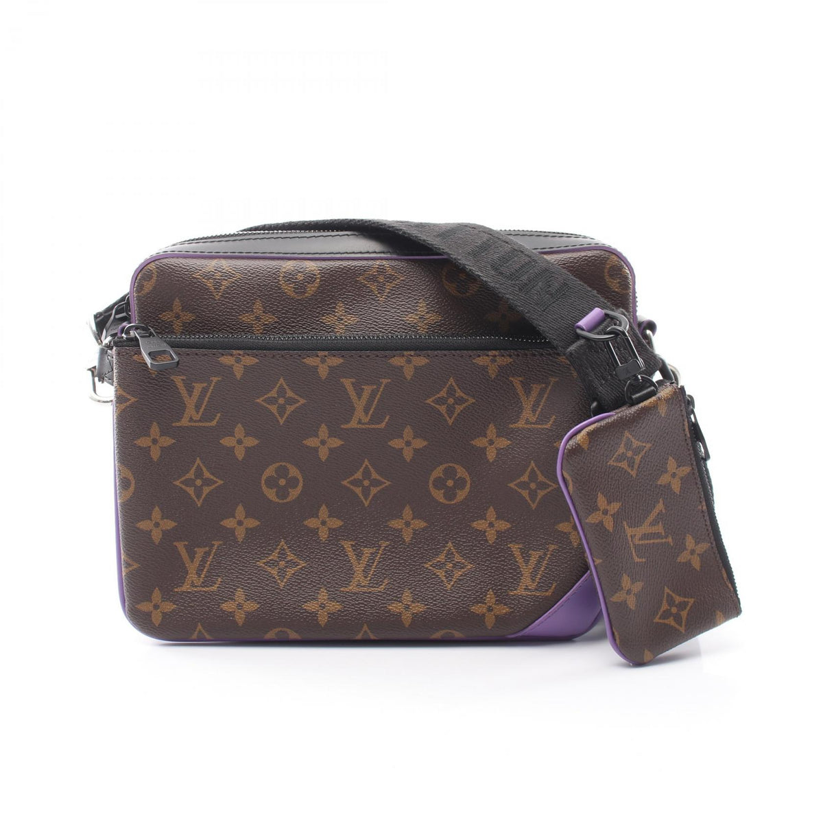 LOUIS VUITTON Trio Messenger Monogram Macassar Bag Brown